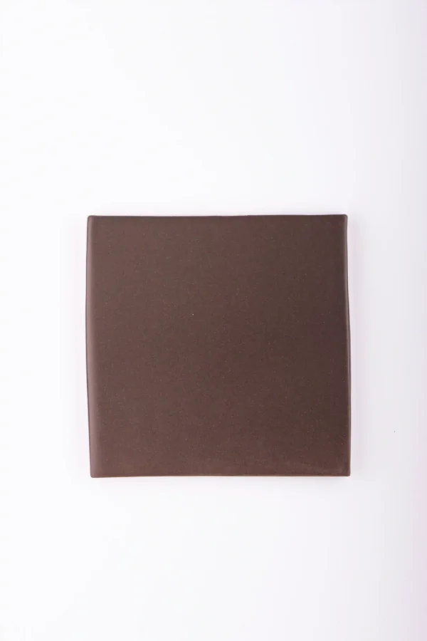 Brown mat handmade tile
