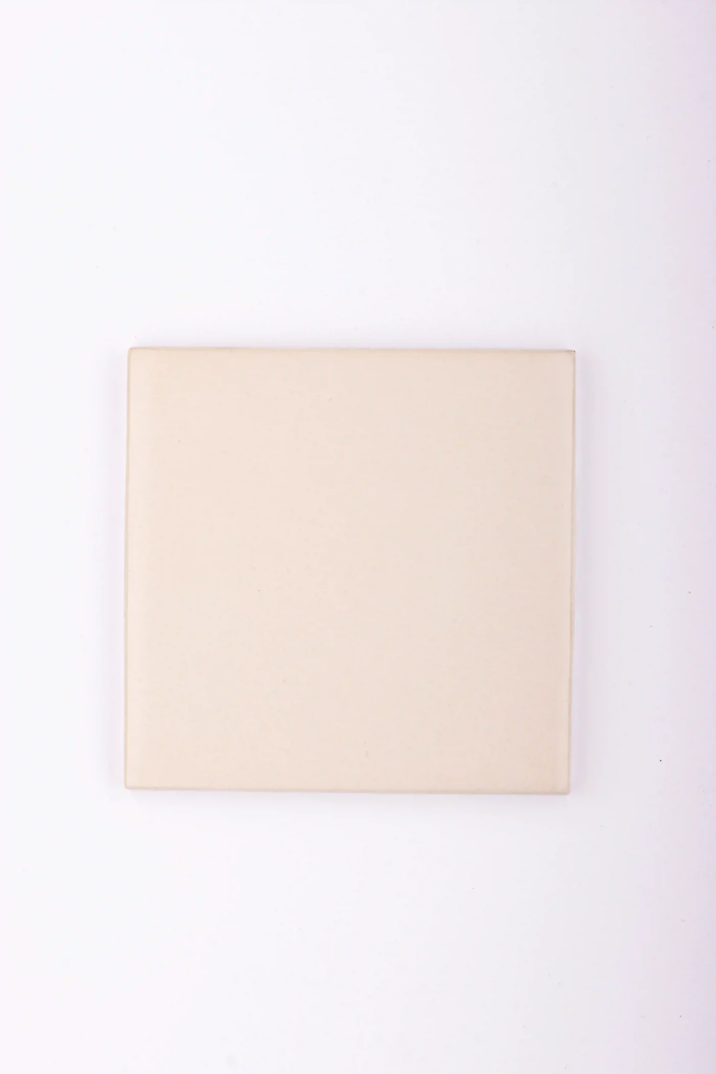 Creme glossy handmade tile