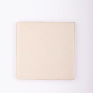 Creme glossy handmade tile