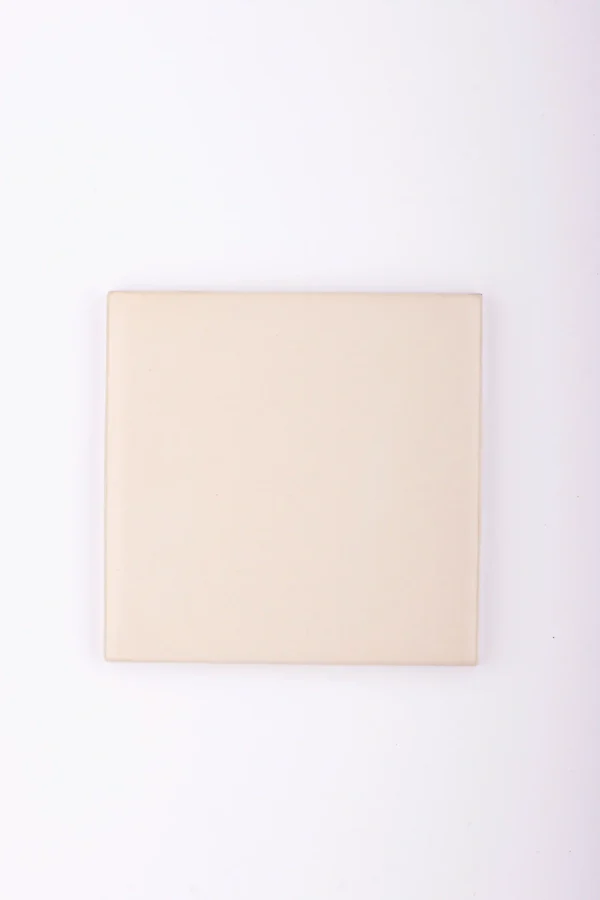 Creme glossy handmade tile