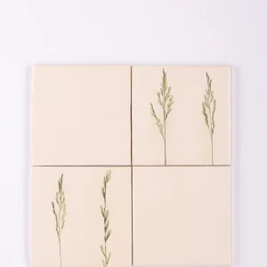 Green flower tiles