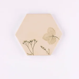 Hexagon tiles with flowers
