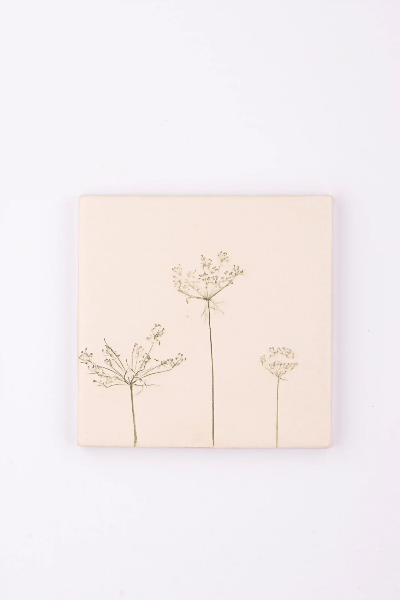 Tiles with green plants