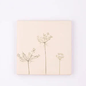 Tiles with green plants