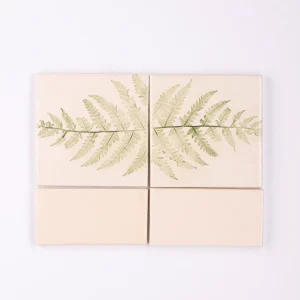 green forest fern tiles