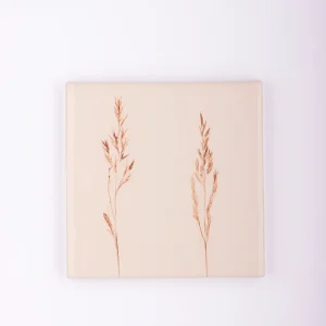 wall tiles with brown flowers